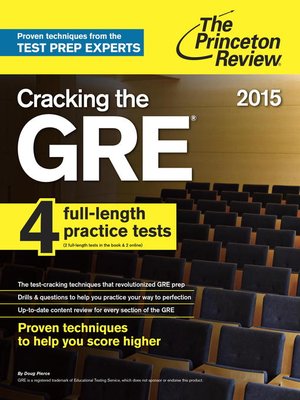 cover image of Cracking the GRE with 4 Practice Tests, 2015 Edition